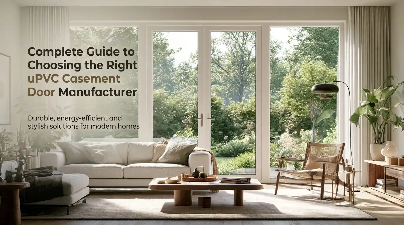 Leading uPVC casement door manufacturer showcasing modern white window profiles