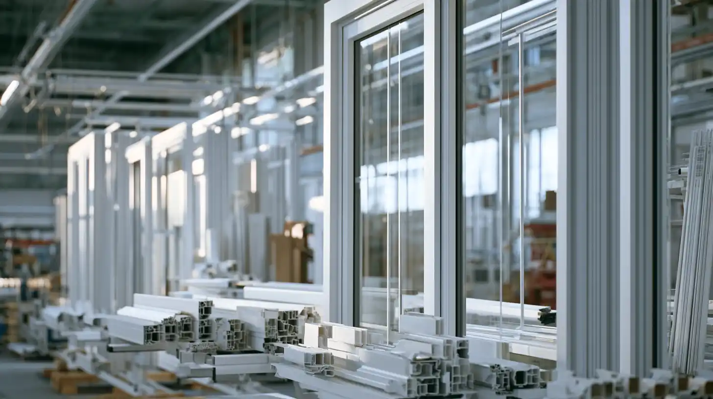 Premium uPVC casement door manufacturer factory and showroom setup in Delhi