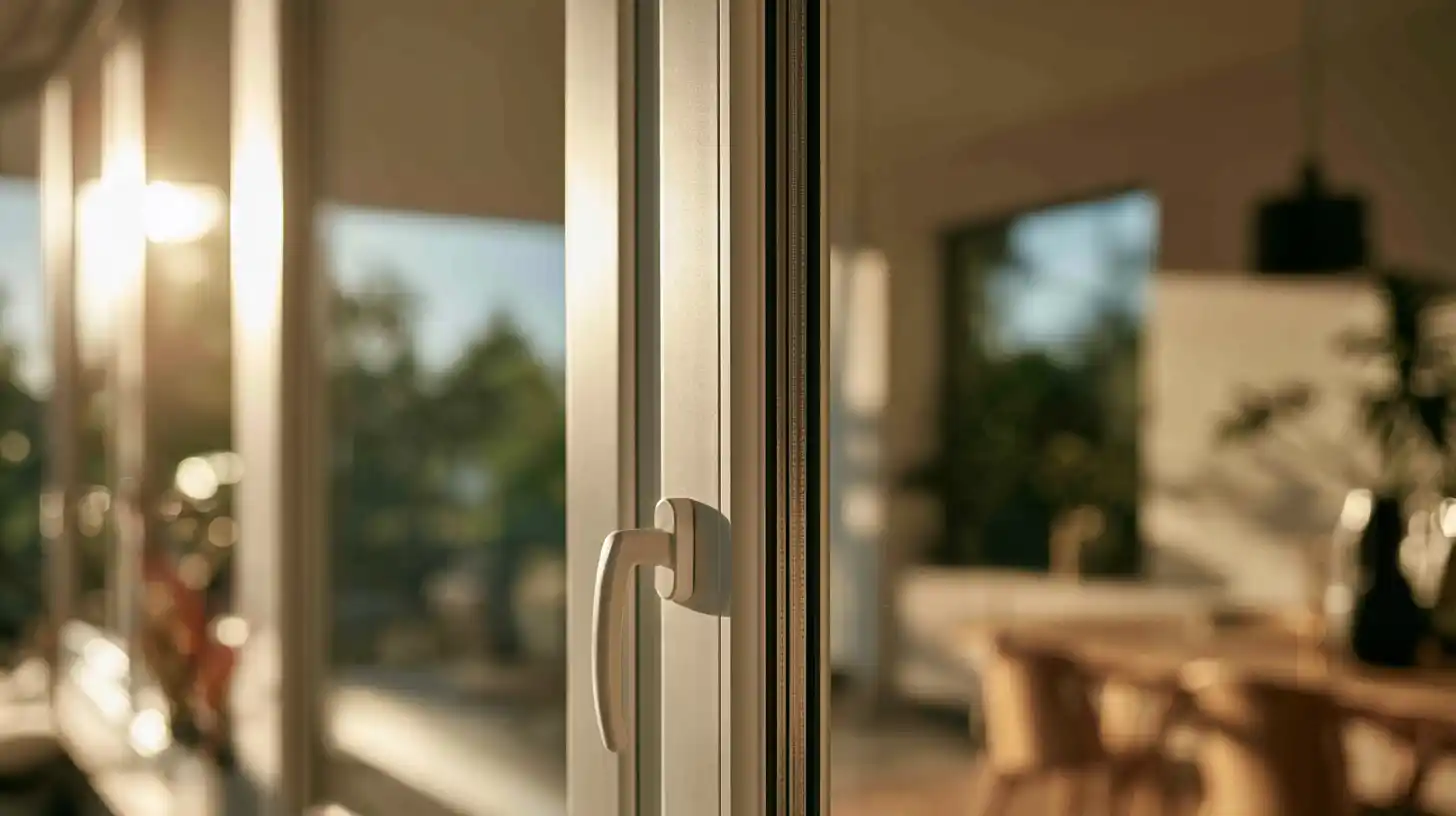 Energy-efficient casement doors uPVC installed in a modern energy-saving home