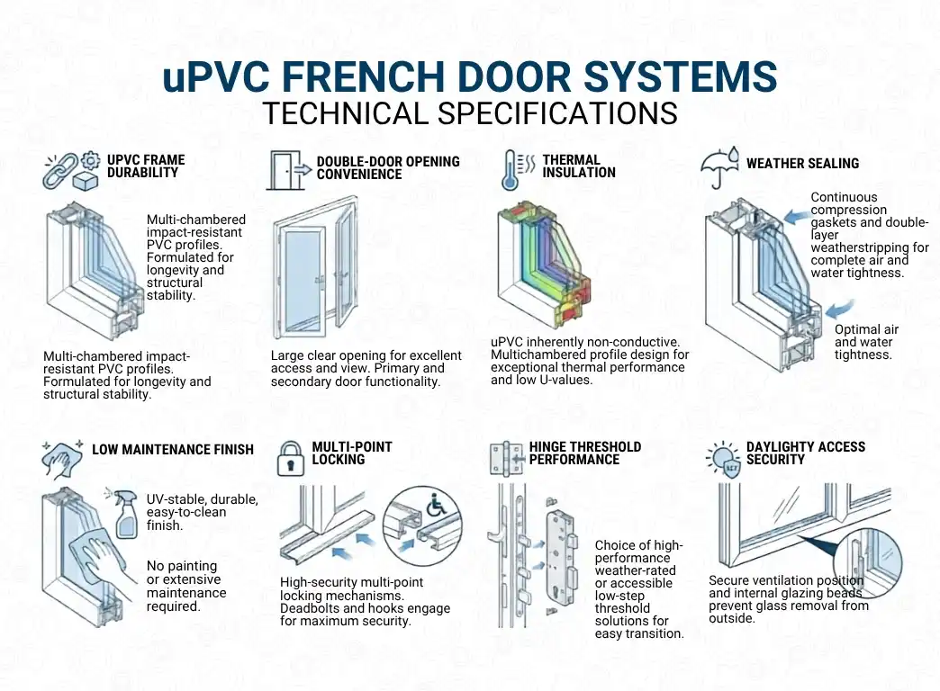uPVC French Window Model