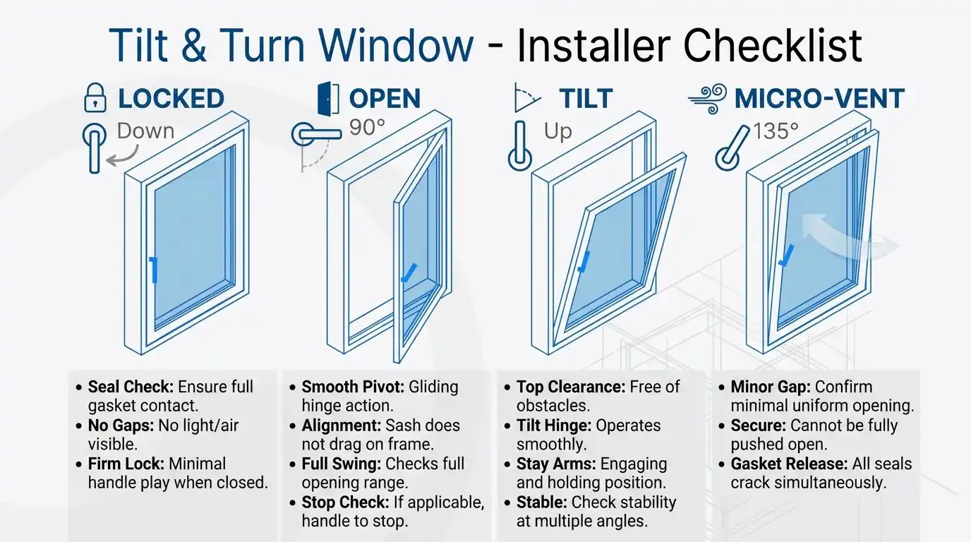 Tilt and Turn Door Opening Mechanism
