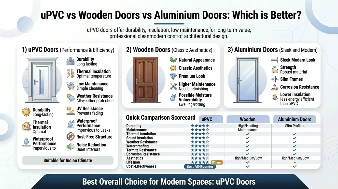 uPVC vs Wood vs Aluminium Comparison